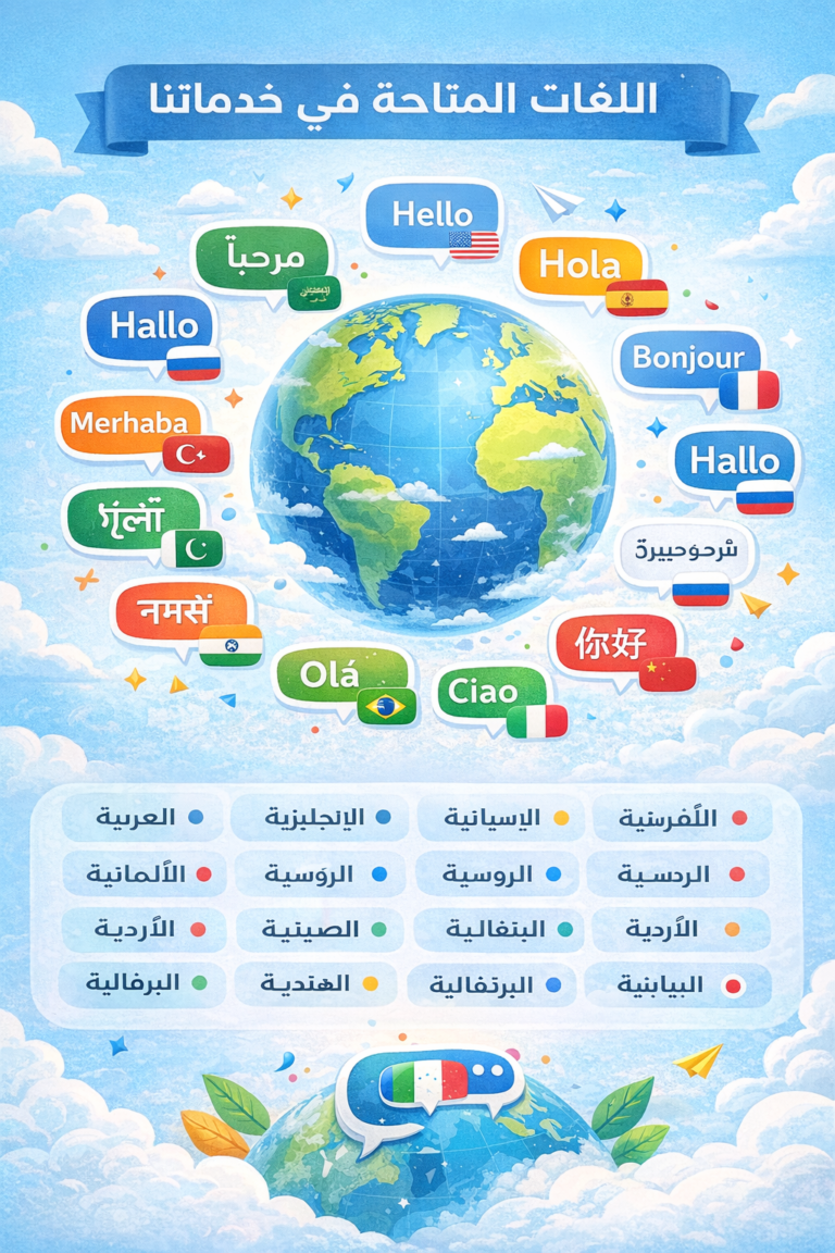 اللغات المتاحة