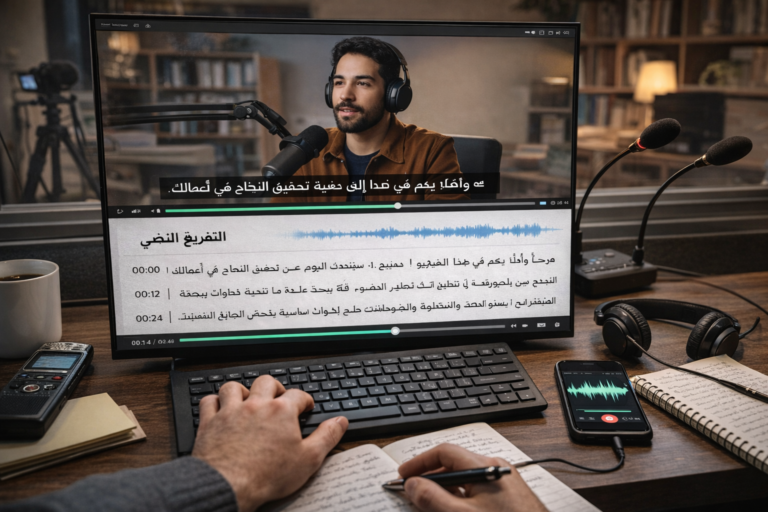 التفريغ الصوتي للفيديو والصوت